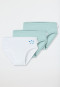 Briefs 3-pack turtle light green/white - Fine Rib