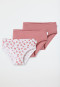Lot de 3 culottes imprimé animalier mauve/blanc - Fine Rib