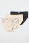 3-pack of Briefs, Hearts, Graphite/Off-White - Fine Rib