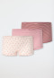 Set van 3 korte shortjes met streepjes en bloemetjes, roze - 95/5