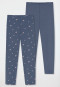 Leggings set van 2 donkerblauw - 95/5