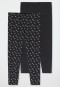 Leggings, 2-pack, Bows, graphite - 95/5
