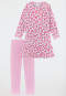 Pajamas long Organic Cotton flounce leggings hearts rosé - Girls World