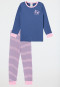 Pyjama long côtelé rayures panda bleu - Girls World