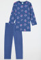 Pigiama lungo in Organic Cotton leggings panda blu - Girls World