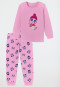 Schlafanzug lang Organic Cotton Bündchen Panda rosé - Girls World