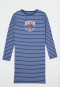 Nachthemd langarm Organic Cotton Pferdeprint blau - Horse World