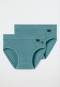 Sports briefs 2-pack green - Fine Rib