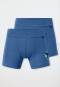 Confezione da 2 short blu balena - Fine Rib