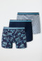 Shorts 3er-Pack Organic Cotton Webgummibund Streifen und Fahrzeugprint - 95/5