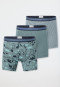 Short set van 3 stuks Organic Cotton dinosaurussen streepjes groen - 95/5 Organic