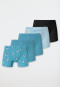 Shorts 5-pack Organic Cotton soft waistband stripes and moons - 95/5