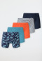 Shorts 5er-Pack Organic Cotton Softbund Streifen & Baufahrzeuge - 95/5