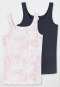 Tops 2-pack Organic Cotton Batik graphite/ pink - 95/5