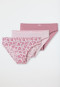Confezione da 3 pezzi di cuori in cotone organico palissandro/rosa tenue - 95/5