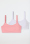 Bustiers 2er-Pack weiß/ powder pink - Fresh Vibe