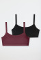 Lot de 2 brassières noir/bordeaux - Fresh Vibe
