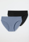 Slips 2er-Pack schwarz/ blaugrau - Fresh Vibe