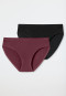 Lot de 2 culottes noir/bordeaux - Fresh Vibe