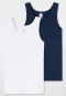 Tank tops 2-pack white/ indigo - 95/5
