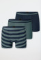 Short set van 3 streepjes donkerblauw/ groen - 95/5