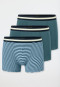 Short set van 3 streepjes groen/ blauw- 95/5