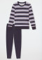 Pyjama lange frottee streepjes indigo - Casual Essentials