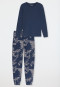 Pigiama lungo con polsini, fantasia ammiral - Comfort Essentials