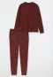 Pyjama lange verwarmende manchetten wijnrood - selected! Premium Warming
