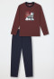 Lange pyjama bergen wijnrood - Nightwear