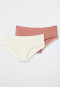 Mutandine confezione doppia beige/sienna - Cotton Lace