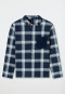 Outer shirt long-sleeve flannel checks midnight blue - Mix+Relax