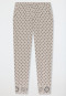 Hose lang Webware Blumen grau-jaspe - Mix+Relax