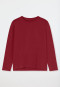 Maglietta manica lunga scollo tondo rosso scuro - Mix+ Relax