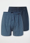 Boxershorts 2er-Pack Jersey uni / gemustert - Boxershorts Multipacks