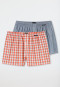 Boxershorts 2er-Pack Webware Karo mehrfarbig - Boxershorts Multipack