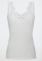 Trägertop Feinripp Nadelzug Spitze off-white - Revival Marie