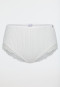 Midi panty fine rib needle out structure lace off-white - Revival Marie
