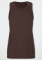 Chemise à bretelles côtelée marron foncé - Revival Paula