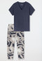 Pyjama long Pantalon 7/8 fleurs graphite - selected ! premium