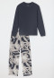 Pyjamas long pyjamas flowers graphite - selected! premium