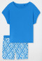 Schlafanzug Interlock kurz aquarium - Modern Nightwear