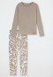 Pyjamas long interlock clay red - Modern Nightwear