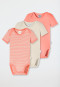 Bodies short sleeve 3-pack fine rib striping multi-colored - Natural Love