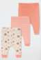 Hose lang 3er-Pack Feinripp Ringel Sonnen mehrfarbig - Natural Love