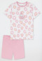 Short pyjamas rolled hem flowers white - Girls World