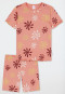 Schlafanzug kurz Rollsaum Sonnen apricot - Girls World