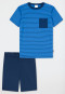 Schlafanzug kurz Ringel aquarium - Boys World