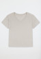 Shirt short sleeve linen organic cotton gray-jaspé-gray- Mix+Relax