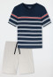 Pyjama korte streepjes nachtblauw - Casual Nightwear